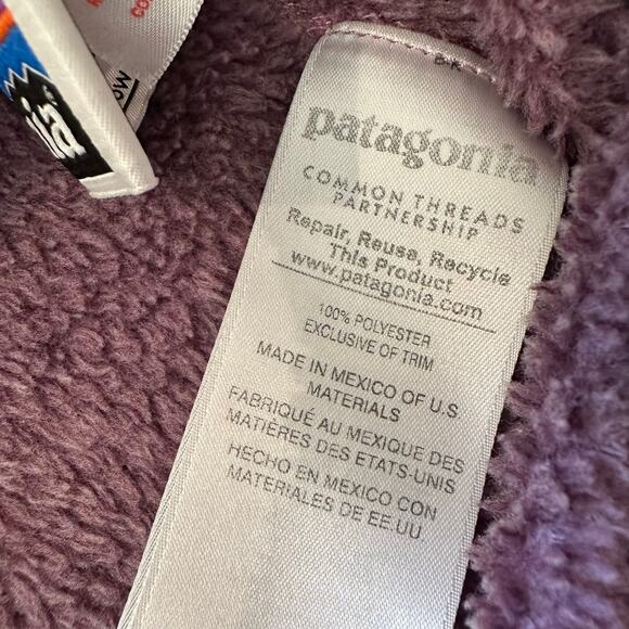 Patagonia Girls' Re-Tool Snap T Pullover L 12 Purple - Picture 6 of 9